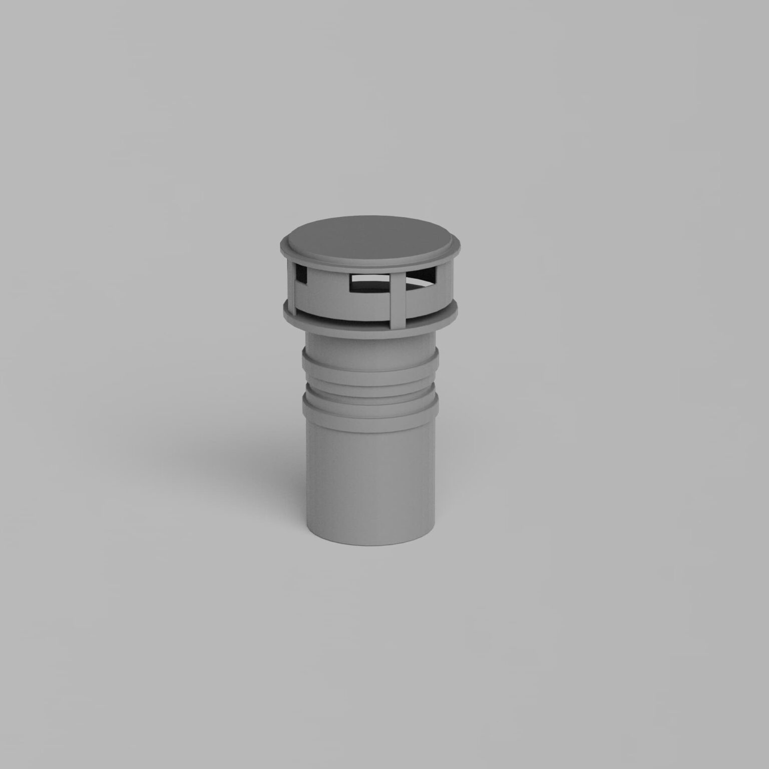 Fotorealistyczna wizualizacja 3D metalowego kołnierza montażowego.
